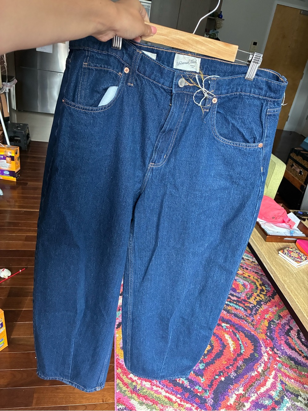 Universal Thread Dark Blue Barrel Jeans